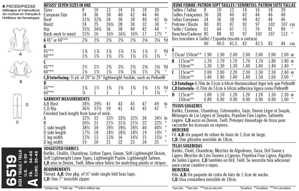 New Look 6519 back